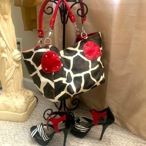 Cow fashion leather hand bag